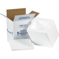 The Packaging Wholesalers Foam Insulated Shipping Kit, 8"L x 6"W x 9"H, White 209C